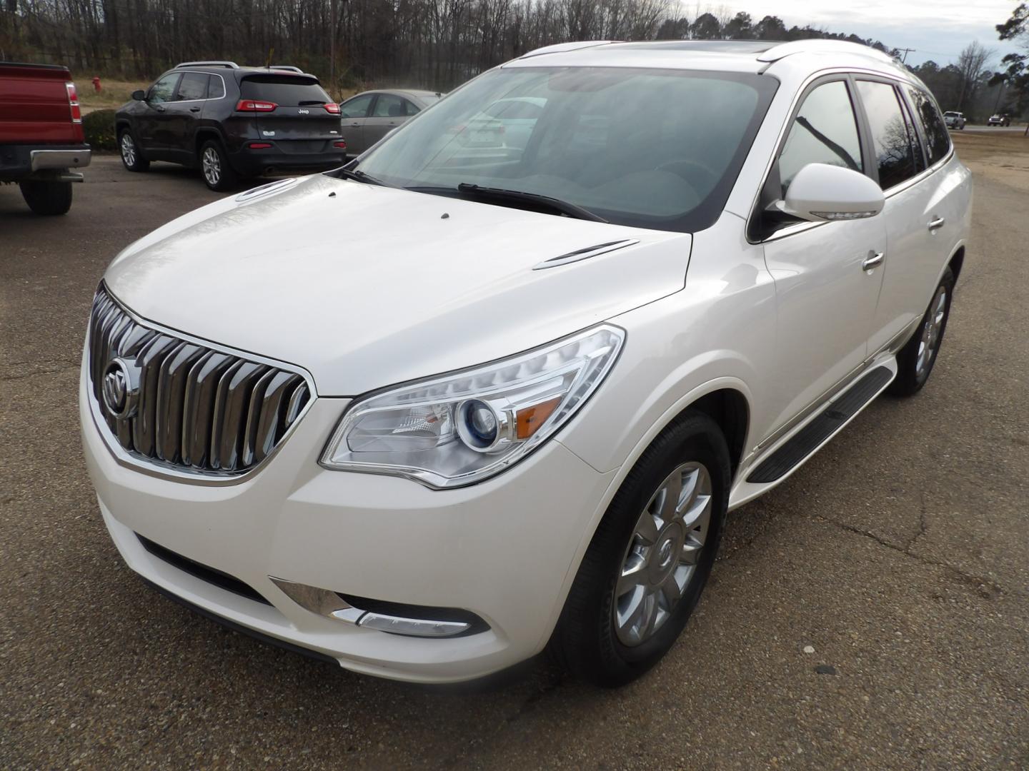 2014 White /Brown Buick Enclave (5GAKRBKD8EJ) , located at 401 First NE, Bearden, AR, 71720, (870) 687-3414, 33.726528, -92.611519 - Photo#0